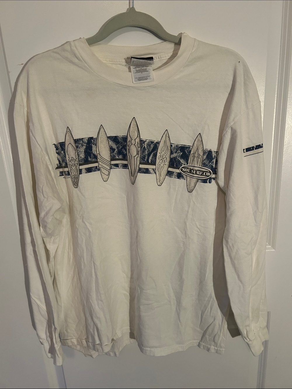 Del Sol White Long Sleeve Surfboard shirt